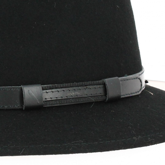 Chapeau Annecy Feutre Noir Imperméable - Traclet