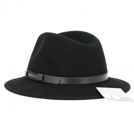 Annecy Black Waterproof Felt Hat - Traclet Annecy Black Waterproof Felt Hat - Traclet