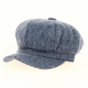 Gavroche cap, blue wool - Traclet