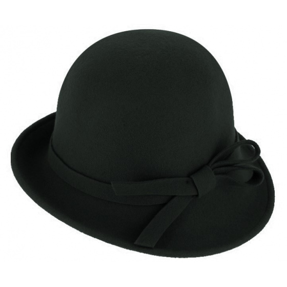 Chapeau Cloche Lidia Feutre Laine noir- Traclet Chapeau Cloche Lidia Feutre Laine noir- Traclet