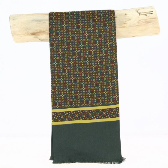 Olive green and yellow scarf for men - City Sport