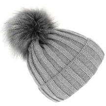 Bonnet à Pompon Perla Gris - Traclet