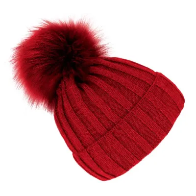Bonnet à Pompon Perla Rouge - Traclet