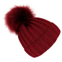 Bonnet à Pompon Perla bordeaux - Traclet