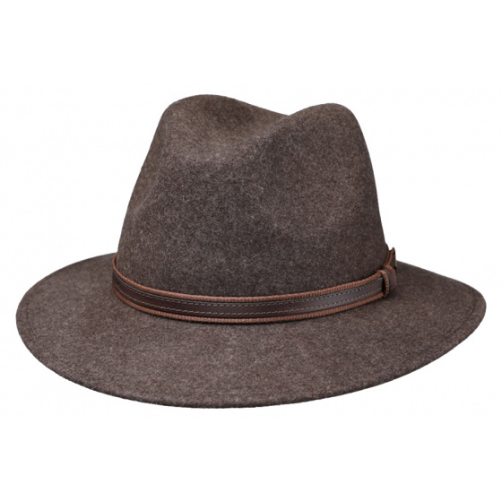 Traveller Ambierle Brown Wool Felt Hat - Traclet