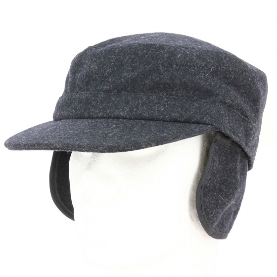Casquette Cubaine Cache-oreilles Anthracite - Mjm