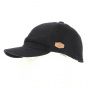 Baseball Cap Wool Earflaps Black - Mjm