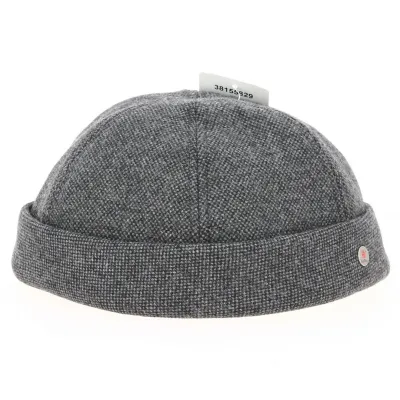 Bonnet Docker Tweed Laine Gris - Traclet