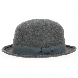 Sloven Bowler Hat Anthracite Wool Felt - Traclet