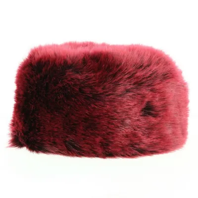 Toque Courchevel Fausse Fourrure Bordeaux - Traclet