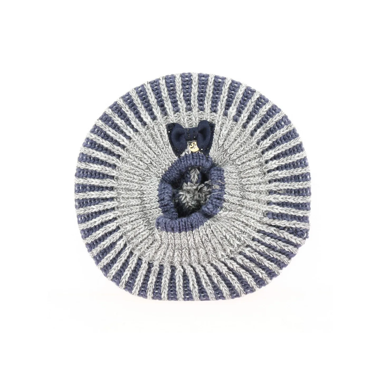 Elvira Women's Blue and Grey Beret - Traclet