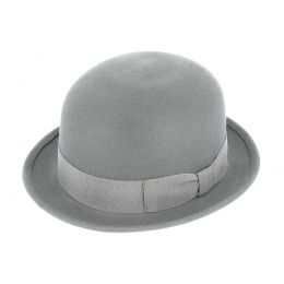 Light grey wool felt bowler hat - Traclet