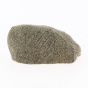 Flat beige herringbone cap with brown peak - Traclet