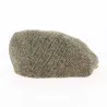 Flat beige herringbone cap with brown peak - Traclet