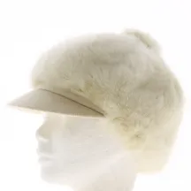 Casquette Gavroche Ivanna Fausse Fourrure Ecru - Traclet