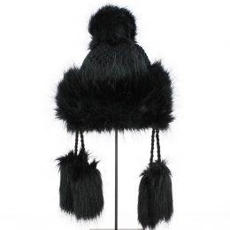 Black Pompon Beanie - Starling
