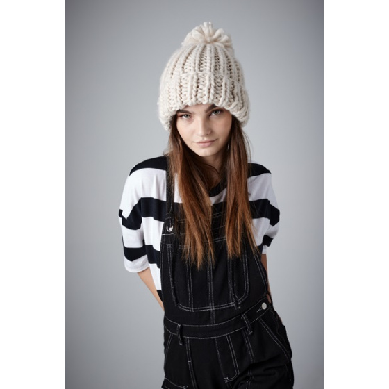 Oversize Beanie Hat Ecru - Beechfield
