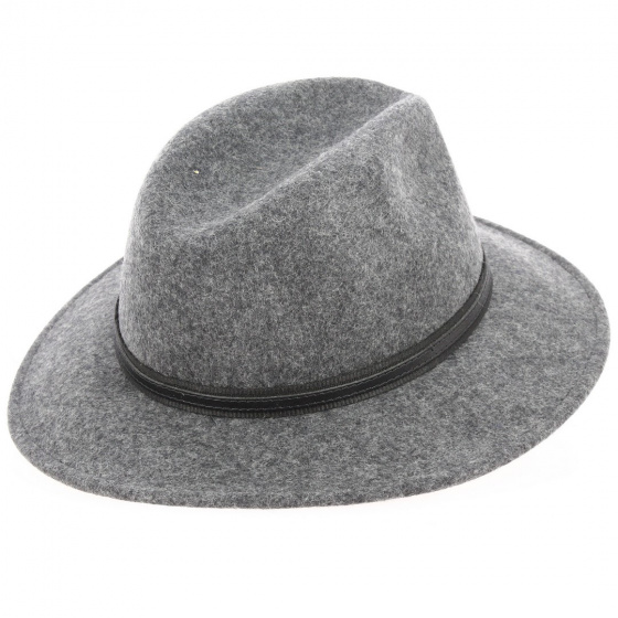Chapeau Traveller Ambierle Feutre Laine Anthracite - Traclet Chapeau Traveller Ambierle Feutre Laine Anthracite - Traclet