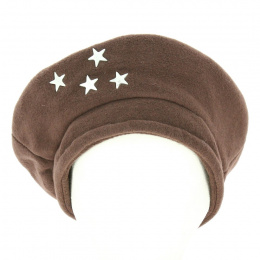 polar beret with metal star angolio
