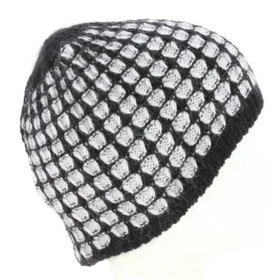 Bonnet Abeille Bicolore Angora Noir - Traclet
