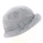 Grey Angora Cloche Hat - Traclet