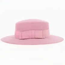 Canotier Feutre laine rose - Traclet