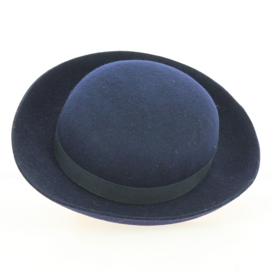 Chapeau Breton Feutre Laine Marine - Traclet Chapeau Breton Feutre Laine Marine - Traclet