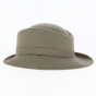 Beige Asymmetrical Trilby Hat - Traclet