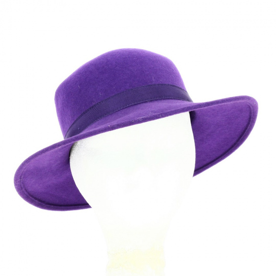 Capeline Feutre Laine Violet - Traclet Capeline Feutre Laine Violet - Traclet