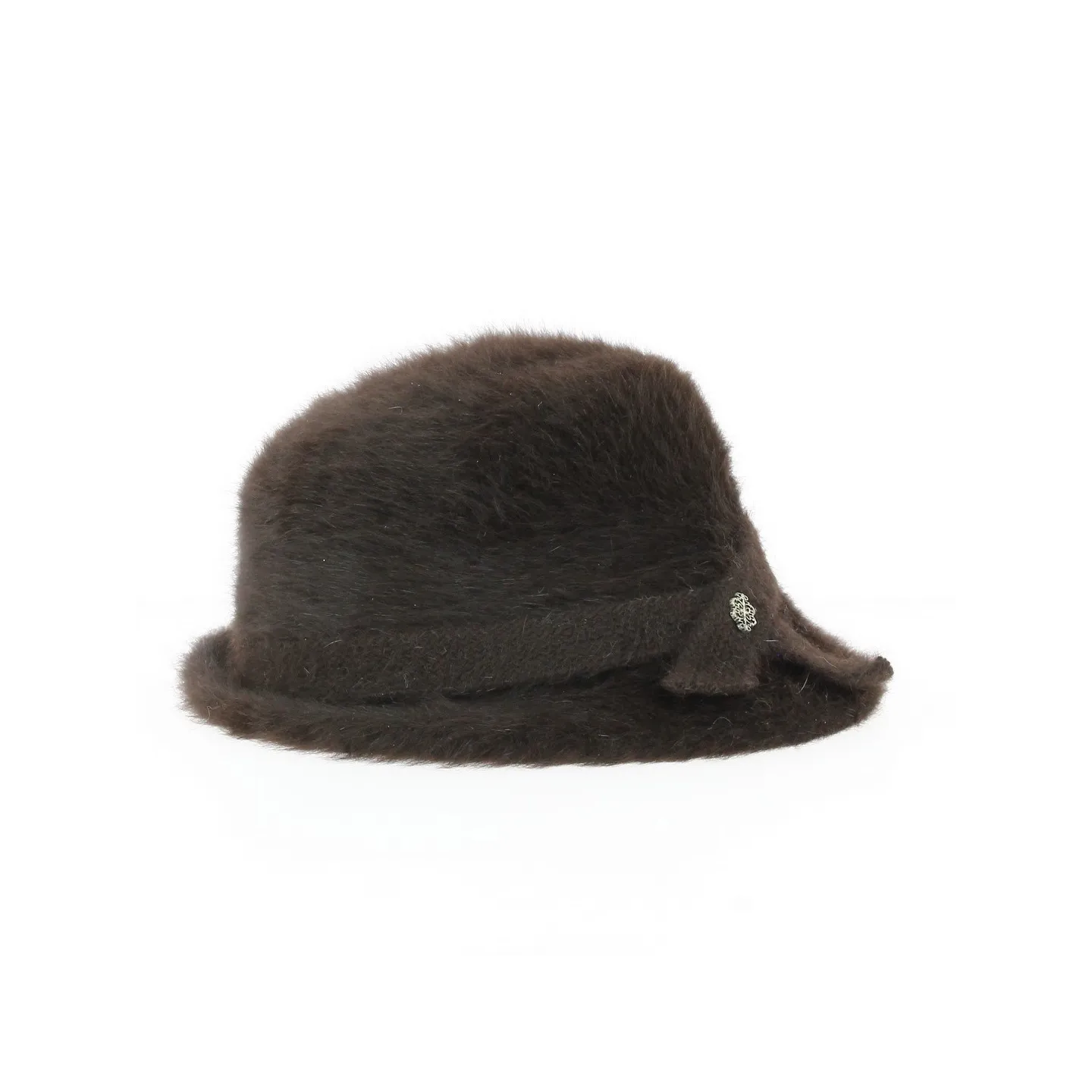 Chapeau Cloche Angora Marron - Laulhère