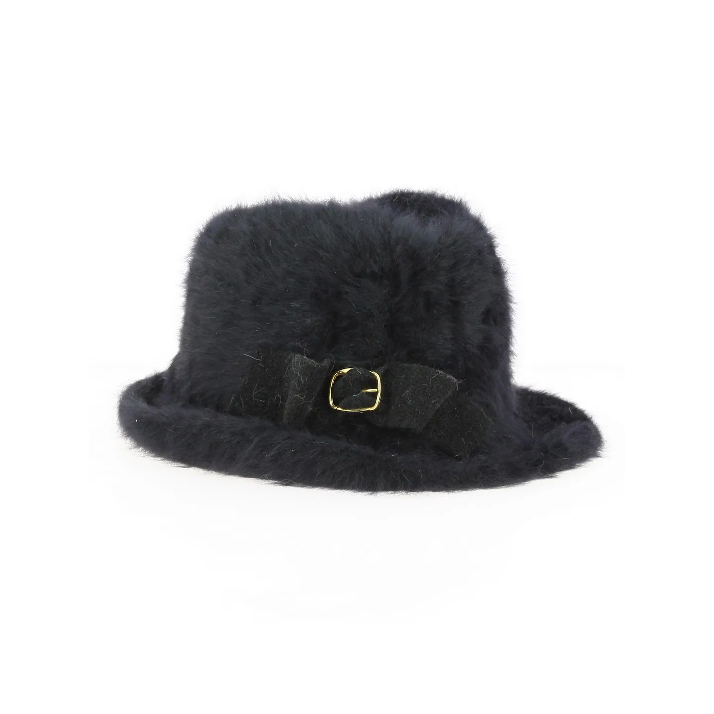 Chapeau Trilby Angora Noir- Traclet