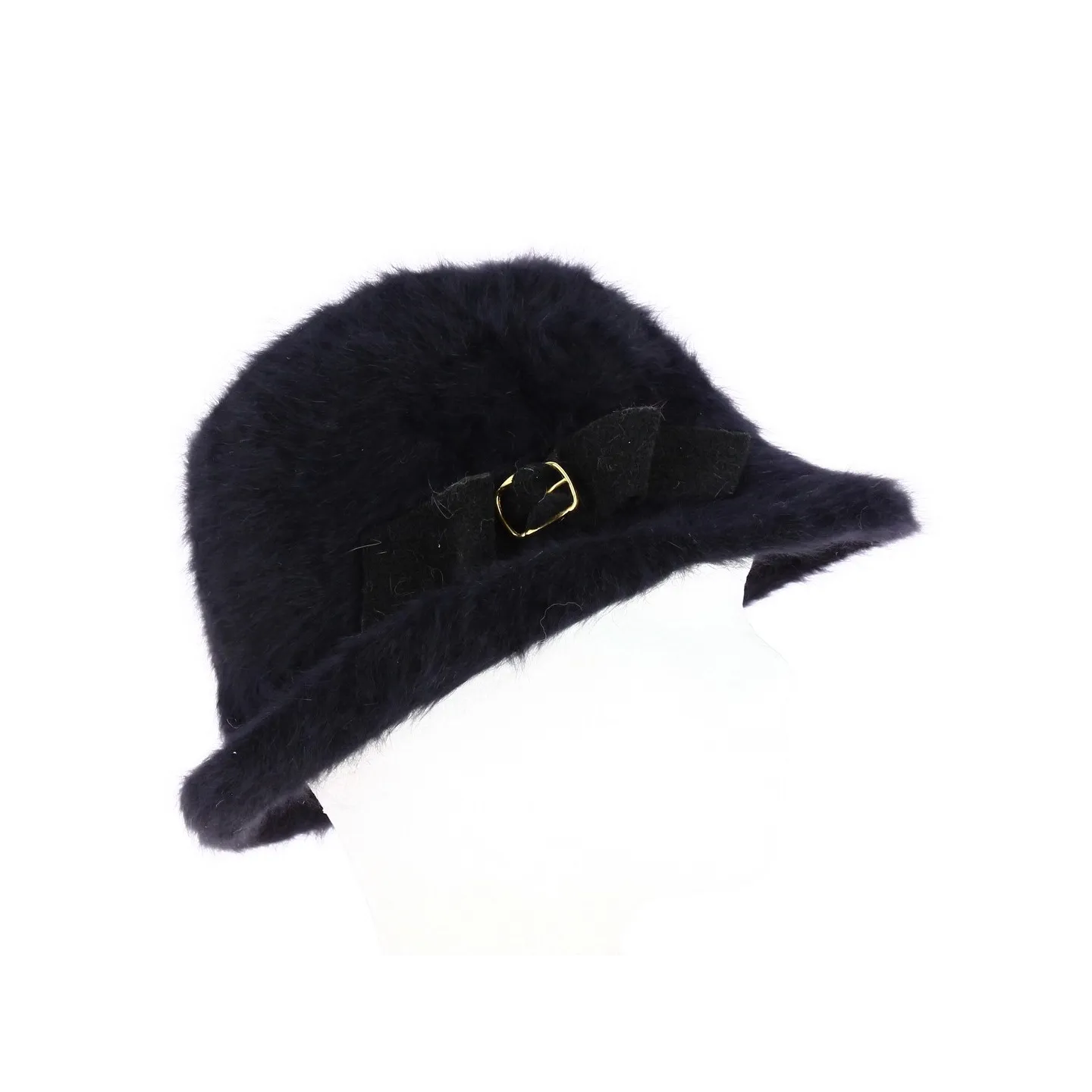Chapeau Trilby Angora Noir- Traclet Reference : 3823 | Chapellerie Traclet