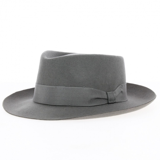Fedora Grey Wool Felt Hat - Traclet