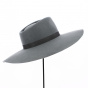 Fedora Hat Large Brim Montana Grey Wool Felt - Traclet
