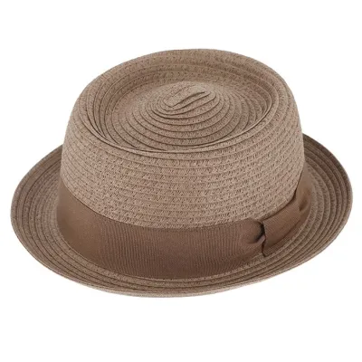Racou Taupe Straw Pork Pie Hat - Traclet  Reference: 17587| Traclet Hatmakers