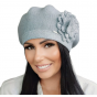 Women's Elicia Grey Wool Beret - Traclet