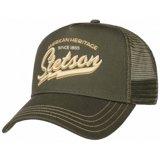 American Heritage Trucker Baseball Cap Khaki - Stetson