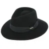 Chapeau Fedora Chester Feutre Laine Noir - Traclet
