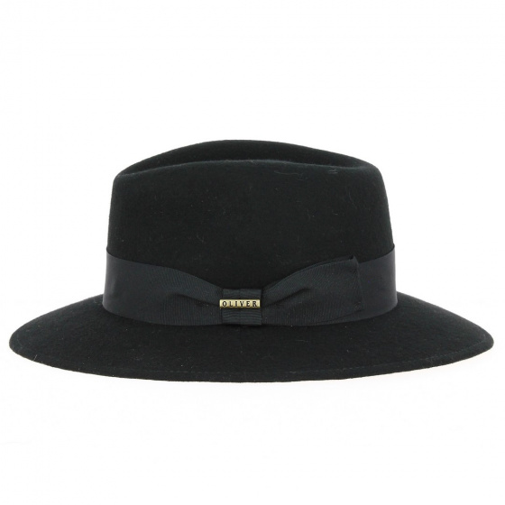 Chapeau Fedora Chester Feutre Laine Noir - Traclet