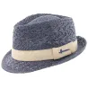 Chapeau Trilby James Paille Papier Bleu