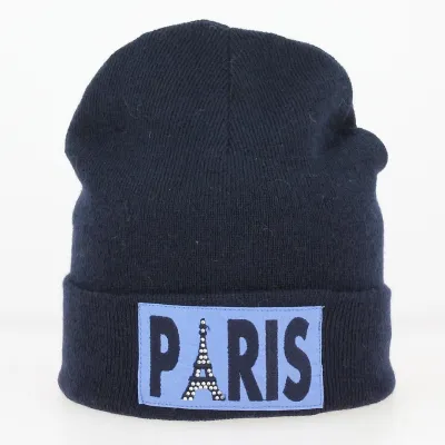 Bonnet Femme Paris Bleu marine - Traclet