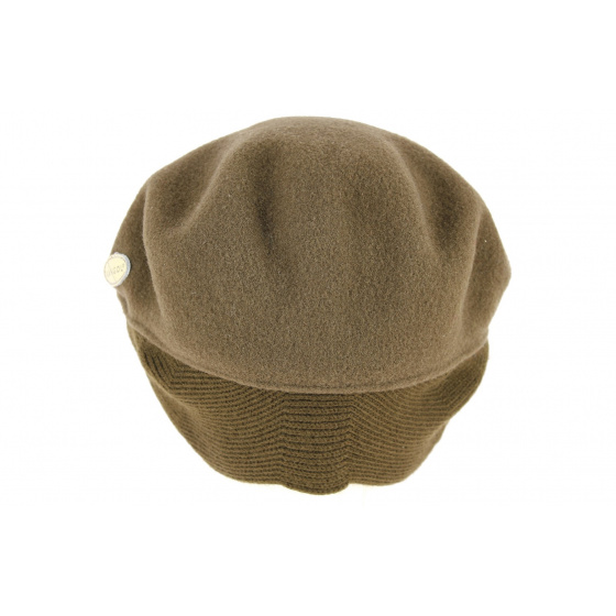 Casquette Cache-Oreilles 504 Camel Laine - Kangol Casquette Cache-Oreilles 504 Camel Laine - Kangol