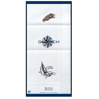 White Cotton Handkerchiefs - Traclet