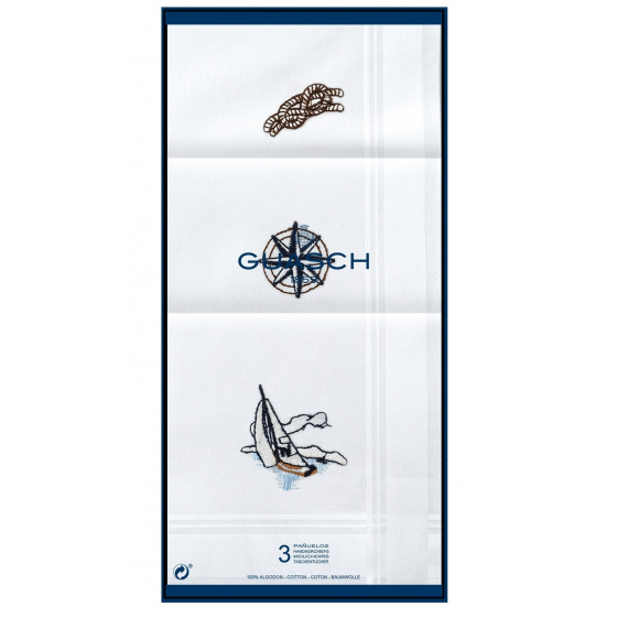 White Cotton Handkerchiefs - Traclet