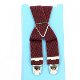Fantasy straps Bordeaux with Losange patterns - Traclet