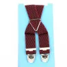 Fantasy straps Bordeaux with Losange patterns - Traclet