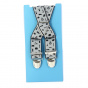 Beige Patterned Suspenders -Traclet