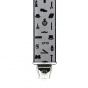 Grey Fancy Suspenders with Black Patterns - Traclet