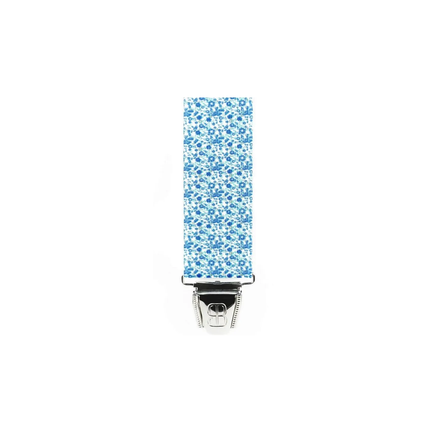 Small Flower Pattern Suspenders with 3 Clips - Traclet, French made Reference: 11384 | Chapellerie Traclet