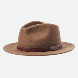 Dark Brown Wool Felt Messer Hat - Brixton